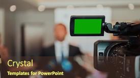  Presentation with video production - Slides consisting of professional-video-production-camera-recording background and a tawny brown colored foreground