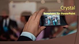  Presentation with social media camera - Slide deck with professional-video-production-camera-recording background and a violet colored foreground