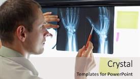  Presentation with fingers - Amazing slide deck having professional watching images of hands backdrop and a soft green colored foreground