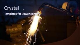  Presentation with professional - Colorful PPT layouts enhanced with professional-welder-working-on-something backdrop and a wine colored foreground