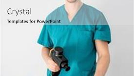  Presentation with professional portfolio - Slides enhanced with professional-young-attractive-masseur background and a white colored foreground