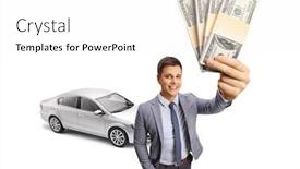  Presentation with silver - Colorful slide deck enhanced with professional-young-man backdrop and a white colored foreground