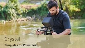  Presentation with beautiful nature - Amazing slide deck having professionally-equipped-cameraman-shoots backdrop and a mint green colored foreground