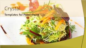  Presentation with fermented food chemistry - Slide deck featuring professionally prepared food background and a yellow colored foreground