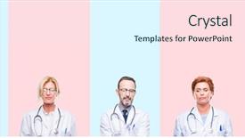  Presentation with simple medical - Amazing PPT layouts having professionals doctors wearing medical uniform backdrop and a sky blue colored foreground