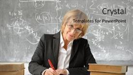  Presentation with teacher - PPT theme having professor - teacher writing background and a light gray colored foreground