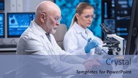  Presentation with genetic - Beautiful presentation design featuring professor-and-his-young backdrop and a light blue colored foreground