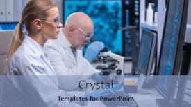  Presentation with genetic - Beautiful presentation theme featuring professor-and-his-young backdrop and a light blue colored foreground