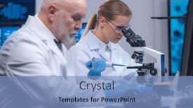  Presentation with genetic - Amazing PPT theme having professor-and-his-young backdrop and a light blue colored foreground