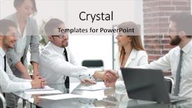  Presentation with handshake - PPT layouts enhanced with professtional communicationo taxes - handshake colleagues at a working background and a  colored foreground