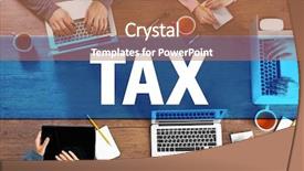  Presentation with meeting table - Colorful PPT layouts enhanced with professtional communicationo taxes - tax concept business meeting backdrop and a  colored foreground