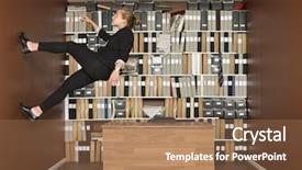  Presentation with walking - Cool new presentation theme with fitness equipment running shoes towel jumping rope and measuring tape on white wood table vintage style backdrop and a light gray colored foreground