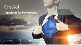  Presentation with media - PPT layouts enhanced with proffesional - he is super manager mixed background and a  colored foreground