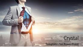  Presentation with media - PPT layouts enhanced with proffesional - he is super manager mixed background and a  colored foreground