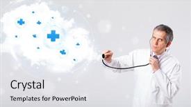  Presentation with abstract medical - Colorful slide set enhanced with flowers and easy cloth flying backdrop and a lemonade colored foreground.