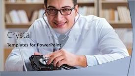  Presentation with adultery concept of broken marriage - Slide deck featuring proffesional-repairman-repairing-broken-hard background and a light blue colored foreground