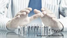  Presentation with group - PPT layouts having proffessers - large group of business people background and a light blue colored foreground