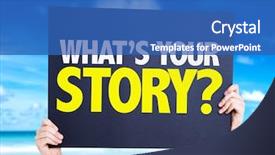  Presentation with story - Amazing presentation design having personality profile - what's your story card backdrop and a teal colored foreground