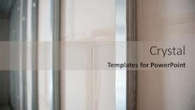  Presentation with construction work - Beautiful slide set featuring profile for drywall for room soundproofing construction work repair renovation backdrop and a light gray colored foreground