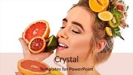  Presentation with facial - Beautiful slides featuring profile is testing a new backdrop and a coral colored foreground