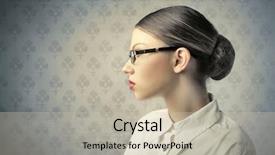  Presentation with turbine engine profile aviation technologies - Colorful presentation design enhanced with profile of a beautiful businesswoman backdrop and a  colored foreground