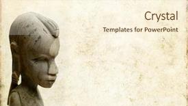  Presentation with west - Slide set with profile of a west african background and a cream colored foreground