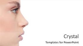  Presentation with young healthy people - Theme having profile of young beautiful healthy background and a  colored foreground