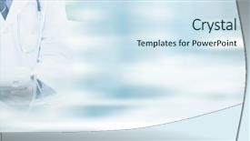  Presentation with blood pressure - Beautiful PPT theme featuring profile patients - doctor measuring blood pressure backdrop and a sky blue colored foreground