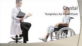  Presentation with full length portrait two men women brown sweater - Presentation theme with profile patients - full length shot background and a  colored foreground