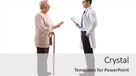  Presentation with old young - Amazing presentation theme having profile patients - full length shot backdrop and a light gray colored foreground