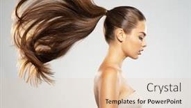  Presentation with long hair - Beautiful theme featuring profile-portrait-of-a-beautiful backdrop and a lemonade colored foreground