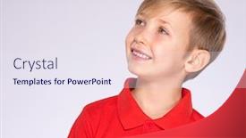  Presentation with sly - Colorful theme enhanced with profile-portrait-of-white-smiling backdrop and a sky blue colored foreground