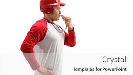  Presentation with whistle - Beautiful slides featuring profile-shot-of-a-baseball backdrop and a white colored foreground