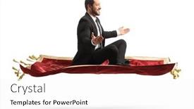  Presentation with red carpet - Presentation design featuring profile-shot-of-a-businessman background and a white colored foreground