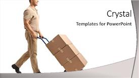  Presentation with shot - Amazing PPT layouts having profile shot of a delivery backdrop and a white colored foreground