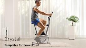  Presentation with stationary - Cool new presentation with profile-shot-of-a-fit backdrop and a soft green colored foreground