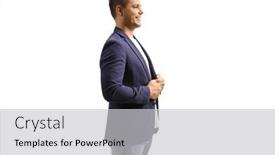  Presentation with shot - Presentation design featuring profile-shot-of-a-handsome background and a  colored foreground