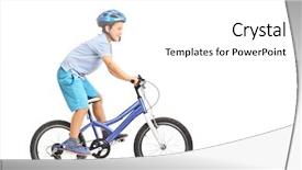  Presentation with bike - PPT theme consisting of profile shot of a little background and a white colored foreground