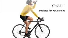  Presentation with athlete - Cool new slide deck with profile-shot-of-a-male backdrop and a white colored foreground