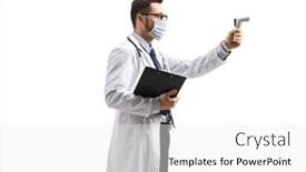  Presentation with infrared - Theme having profile-shot-of-a-male background and a white colored foreground