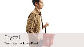  Presentation with products supermarket - Colorful slide set enhanced with profile-shot-of-a-man backdrop and a lemonade colored foreground