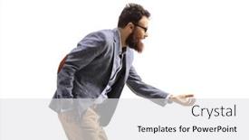  Presentation with shot - Presentation featuring profile-shot-of-a-man background and a light gray colored foreground