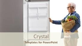  Presentation with grocery bag - Slide set featuring profile-shot-of-a-mature background and a  colored foreground