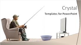  Presentation with fisherman - PPT layouts with profile-shot-of-a-mature background and a white colored foreground