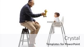  Presentation with baby toy - PPT layouts having profile-shot-of-a-mature background and a white colored foreground