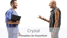  Presentation with punk - Presentation design enhanced with profile-shot-of-a-punk background and a white colored foreground