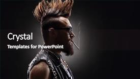  Presentation with punk - Audience pleasing slide set consisting of profile shot of a punk backdrop and a wine colored foreground