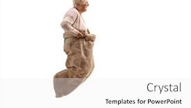  Presentation with shot - Presentation design consisting of profile-shot-of-a-senior background and a white colored foreground