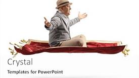  Presentation with red carpet - Slides featuring profile-shot-of-a-senior background and a white colored foreground