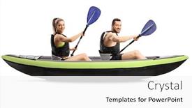  Presentation with young man and a woman - Beautiful slide deck featuring profile-shot-of-a-young backdrop and a white colored foreground